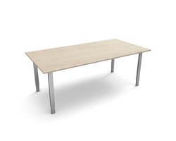 Vergadertafel Alpha blank 200x100cm verstelbaar