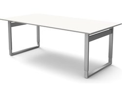 Vergadertafel Atwork wit 200x100cm verstelbaar