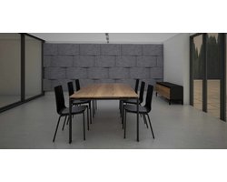 Vergadertafel Cube met zwevend blad 220 cm breed 110 cm diep