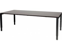 Vergadertafel Domino - 220x100 logan - zwart frame