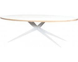 Vergadertafel Lagos breed 200CM diep 115CM bladkleur Blank Matlak