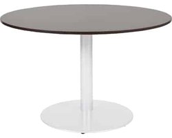 Vergadertafel - Linesto 120 rond logan - wit frame