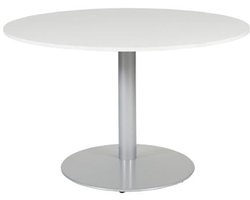 Vergadertafel - Linesto 120 rond robson - wit frame