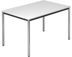 Vergadertafel | Wit/Chroom |  120 x 80 cm | Doran Dr12 C