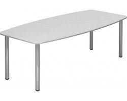 Vergadertafel | Wit/Chroom |  220 x 83-103 x 72-74 cm | Karat 22 C