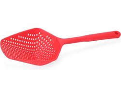 Vergiet - Keukengerei - 2 in 1 - Schuimspaan - Opscheplepel - Rood