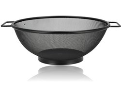 Vergiet RVS Ø31cm met Handvatten – Grote Roestvrijstalen Keuken Zeef voor Pasta, Rijst, Groente & Fruit – Fijnmazig Metalen Vergiet 10cm Hoog