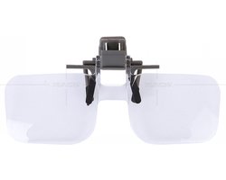 Vergrootglazen - 2X Vergroting - Handsfree Bril - Clip On - Hars - wit - voor Lezen Elektronica Horloge Reparatie Handwerken Handwerken