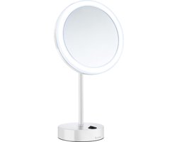 Vergrotingsspiegel Smedbo Outline Vrijstaand met LED PMMA Dual Light Wit