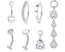 Verguld Roestvrij Staal Navelpiercing Bengelend Hypoallergeen Zomersieraad