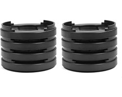 Verhoging van de verstelbare meubels in 8 delen - verhoging van het bed met meer antislip meubels - verhoging van de tafelhoogte (zwart)