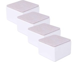 Verhoog de Hoogte van Meubels met Zelfklevende 8cm Verhogers van Carbonstaal - Ondersteunt Tot 20 Lbs, Ideaal voor Bedden, Banken en Kasten