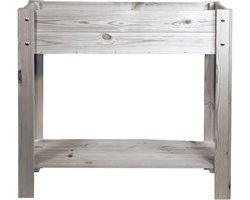 Verhoogd bloembed van grenenhout - Smal rechthoekig plantenbed voor balkon 80 x 30 x 78 cm