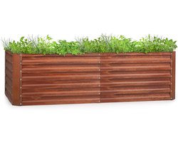 Verhoogd tuinbed van verzinkt staal - Eenvoudig te monteren en weerbestendig