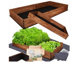 Verhoogde Houten Bloembak 200x80cm - Tuinbak voor Groenten