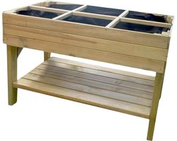 Verhoogde Moestuinbak met Worteldoek Grenen 120 x 60 cm