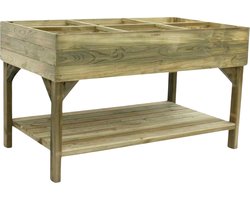 Verhoogde Moestuinbak met Worteldoek Grenen 150 x 80 cm