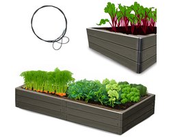 Verhoogde Plantenbak 150x75x25cm - Antraciet Kunststof