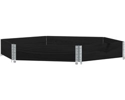 Verhoogde Plantenbak | Bloembak | Bloempot zeshoekig 160x160 cm grenenhout zwart