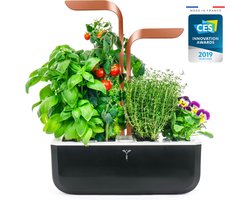 Véritable® GARDEN CLASSIC - Kweektafel - Slimme Kruidenpot Met Bewateringssysteem en Adapt LED Licht - Plantenbak - Kruidenbak - Inclusief 4 Lingots® kruiden navulling - Zwart