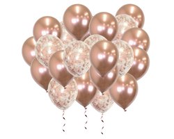 Verjaardag Versiering Helium Ballonnen Feest Versiering Decoratie Confetti Ballon Bruiloft Rose Goud - 20 Stuks