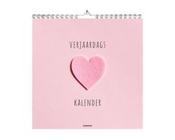 Verjaardagskalender Liefde - Love - Valentijn - Wandkalender - Moederdag - Mama - Cadeau Idee - Planner - Positieve Spreuken - Inspirerend - Geluk - Happy - Maandplanner - 21 x 21 cm - Birthday - Positiviteit - Romantisch - Hartjes - Vriendschap