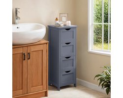 VERKEERD !!!!Badkamerkastje, badkamerkastje, bijzetkastje met 4 lades