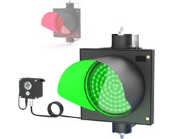 Verkeerslicht-wandlamp - Dubbelkleurig signaallicht met richtingaanwijzer - Verkeersregeling - 200mm - IP67 - Rood Groen