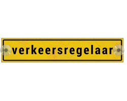 Verkeersregelaar bord met boorgaten en zuignapjes | Forex Re materiaal | 40 x 8 cm