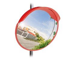verkeersspiegel - 60 cm - weerbestendig - binnen en buiten - met houder - ronde veiligheidsspiegel