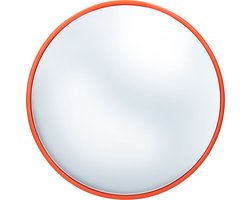 Verkeersspiegel rood, Ø 30 cm, met draaibare houder, vervaardigd van kunststof en frame van polypropyleen en staal