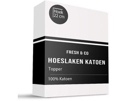 Verkoelend Topper Hoeslaken - Katoen - 180x210 cm - Katoen - Fresh & Co