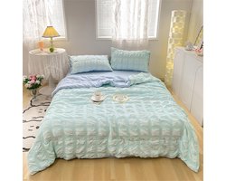 Verkoelend Zomerdekbed Dons, Lichtgewicht en Ademend Seersucker Dekbed zonder hoes