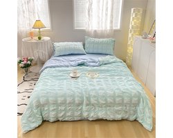 Verkoelend Zomerdekbed Dons, Lichtgewicht en Ademend Seersucker Dekbed zonder hoes