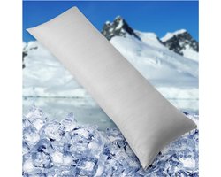 Verkoelende Kussensloop Met Japanse Vezel – 1 Stuk – Q-Max 0-45 – Zacht – Ademend – Verborgen Ritssluiting – Grijs – 40x145 Cm – Ideaal Voor Warme Nachten