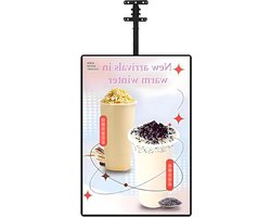 Verlicht Menu Bord - Led Display - Reclame Tonen - Ultradun Ontwerp - 50-100 cm - Zilver