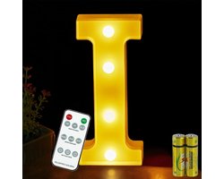 Verlichte Alphabet Lamp met Afstandsbediening - LED Letters voor Feestdecoratie, Nachtlamp en Bruiloft