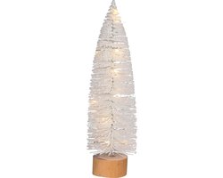 Verlichte Glitter Boom Wit 25 cm - House of Seasons