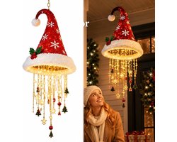 Verlichte Kerstman Hoed Hangende Kroonluchter, Xmas Hanglamp