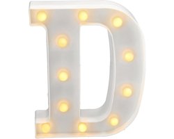 Verlichte Letter - Decoratieve Lamp - Feestelijke Decoratie - Creëer Eigen Woorden - 45 cm Dik - Wit