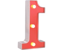 Verlichte Letter Lamp - LED Lichtcijfer - Decoratie Verlichting - Vorm Elk Woord - 16cm Hoog - Warm Wit
