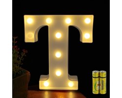 Verlichte Letterlamp, LED Alphabet Licht voor Feestdecoratie, Nachtlampje voor Kinderkamer en Bruiloft