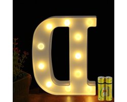 Verlichte Letterlamp, LED Alphabet Verlichting voor Feestdecoratie, Nachtlamp voor Kinderen en Bruiloften, Creatieve Decoratie voor Elke Gelegenheid