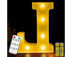 Verlichte Letterlamp met Afstandsbediening - LED Alphabet Lamp voor Feestdecoratie en Nachtverlichting - Perfect voor Verjaardagen en Bruiloften