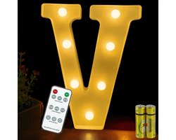 Verlichte Letterlamp met Afstandsbediening, LED Alphabet Lamp voor Feestdecoratie en Sfeerverlichting