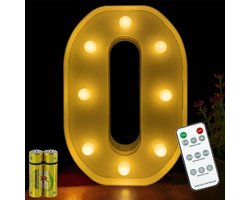 Verlichte Letterlamp met Afstandsbediening - LED Alphabet Lamp voor Feestdecoratie, Verjaardagen en Bruiloften