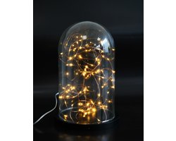 Verlichte stolp - met draadverlichting koper - warm wit - 100 lampjes - sfeerverlichting