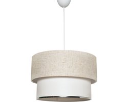Verlichting - Kroonluchter Creme Wit Metaal 30x30x65cm - LunaRose - Stijlvolle Verlichtingsoplossing