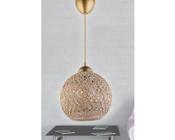 Verlichting - Kroonluchter Luèn - Wit Goud Metaal - Afmetingen 22x22x54cm