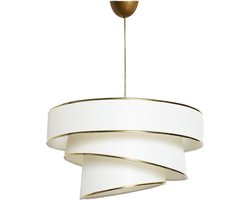Verlichting - Kroonluchter Lusia - Goud Metaal 40x30x20-72cm (diameter kappen en tot 72 cm hanghoogte) - Elegante Stijlvolle Verlichting